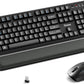 Wireless Keyboard and Mouse Combo with Wrist Rest, 2.4G Full-Sized Keyboard and Mouse Cordless, 3 DPI Adjustable Silent Mouse, Dual-System Keyboard for Computer/Laptop/Windows/Mac(Black)