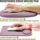 Hokafenle Ergonomic Mouse Pad Wrist Support, Terraced Slope Carpal Tunnel Wrist Pad for Mouse with Unibody Memory Foam, Wrist Rest Pain Relief Mousepad (Pale Purple, 11.8x7.9 in)
