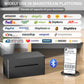 Label Printer, Bluetooth Shipping Label Printer with Black Label Holder, 4x6 Thermal Printer for Shipping Packages, Compatible with Android, iOS, Windows, Mac, Chromebook, Amazon, Ebay, UPS