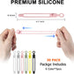 30Pcs Nearockle Silicone Cable Ties for Bundling Earphone, Phone Charger, Computer Cords, Reusable Cord Organizer Cable Management in Home,Office,Kitchen,School (6 Colors)