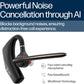 POLY Voyager Legend 50 UC Bluetooth Headset with Charging Case - 4 Noise-Canceling Mics, AI NoiseBlockAI & WindSmart Tech - Bluetooth Headphones with Mic, Smart Call Controls, All-Day Comfort