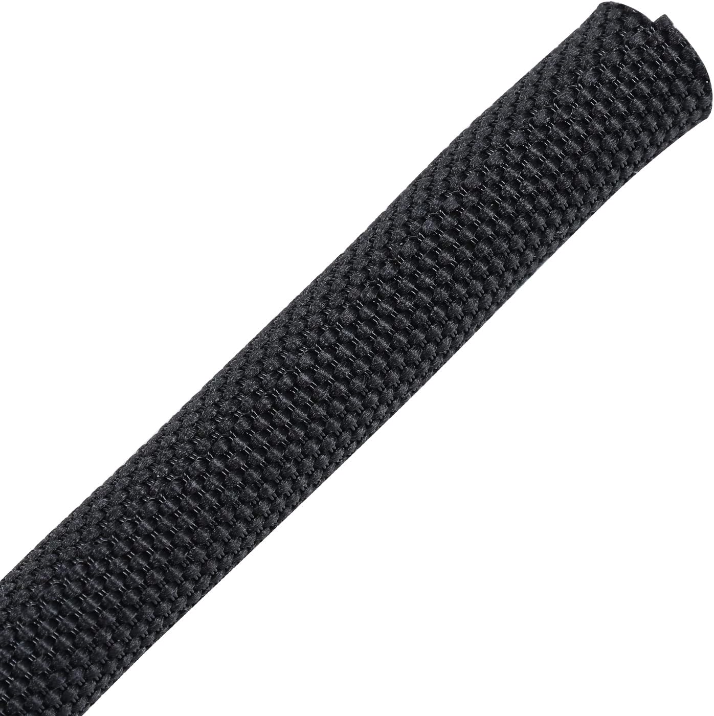 Automotive Wire Sheathing Split Wire Loom Braided Mesh Woven Cable Sleeve for Wires/Cable Cord Protector (5/16" - 65 Feet)