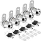 PTEROMY 5 Pack Cabinet Lock with Keys, 5/8'' Heavy Duty Tubular Cam Lock for RV Compartment Storage Locks, Full Set of RV Cam Locks (Chrome, 5/8'', 5 Pack)