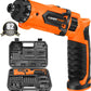 ENERTWIST Cordless Screwdriver, 8V Max 10Nm Electric Screwdriver Rechargeable Set with 82 Accessory Kit and Charger in Carrying Case, 21+1 Cluth, Dual Position Handle, LED Light, ET-CS-8