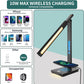 10 in 1 Smart Desk Lamp Led, Desk Light for Colleage Drom Room Office, Eye-Caring Table Lamp with Night Light, Lamp for Desk with 10W Wireless Charger, Dimmable Touch Lamp, Birthday Gifts for Women