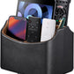Remote Control Holder, Spinning Desk Organizer, Nightstand Bedside Caddy for TV Remotes/Tablets/Phones/Eyeglasses/Books/Pens - Black