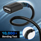 3 Pack USB Extension Cable 15 FT, USB 2.0 Type A Male to Female Extender Cord Adapter, Compatible with Printer, Keyboard, Mouse, Flash Drive, Hard Drive, Controller, Black Cable with 5 Cable Ties
