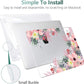 Laptop Case for MacBook Air 13 2020 2019 2018 with Touch ID & Retina Display Floral Series Hard Shell with Keyboard Cover Screen Protector for New Mac Air 13.3 inch A2337 A2179 A1932, Beautiful Floral