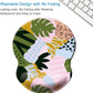 ITNRSIIET Ergonomic Mouse Pad with Gel Wrist Support Small Wrist Rest Smooth Surface Non-Slip PU Base Comfortable Office Supplies Pain Relief, 8.7 x 7.2 inches, Abstract Leaves