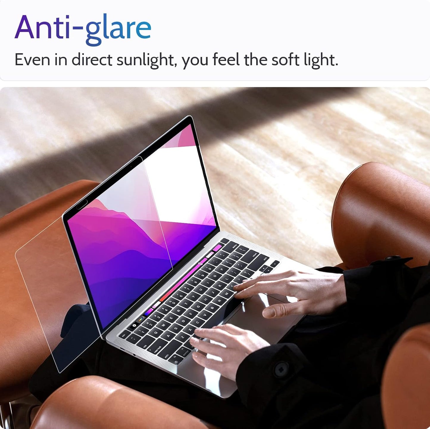 3-Pack Anti Blue Light Screen Protector for MacBook Air 13 Inch(2018-2021,M1)&MacBook Pro 13In(2016-2022,M1,M2), 13.3" Mac Laptop Glare Filter Uv Blocker Shield Cover Eye Protection Film