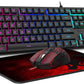 Redragon S107 Gaming Keyboard and Mouse, RGB Gaming Keyboard and 3200 DPI Mouse Combo with Large Mouse Pad, 25-Key Anti-Ghosting, Mechanical Feeling Keyboard, Plug & Play to PC, Laptop