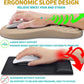 Hokafenle 2 in 1 Ergonomic Mouse Pad Wrist Support & Wrist Rest for Computer Keyboard Set, with Relieve Carpal Tunnel Pain Massage Bulge and Full Memory Gel Design (2In1 Set, Sand Color)