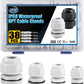 XHF IP68 Nylon Waterproof NPT Cable Glands Kit 38pcs 1/4", 3/8'', 1/2'', 3/4'' UL Listed and RoHS Cord Grip Compliant Cable Strain Relief Grey