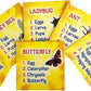 Insect Lore's Life Cycle Figurines 24 Pc Set | Butterfly, Ladybug, Frog, Honey Bee, Ant and Praying Mantis | 4 Stages Per Insect, 24 Figurines Total