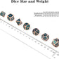 Teal D&D Metal Dice Set,DNDND 7 PCS Metallic Dungeons and Dragons Dice with Free Metal Case for D&D Game Role Playing (Teal and Copper)