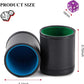 5 Pack Black Leather Dice Cups with Colorful Velvet Felt-Lined Interior and 30 Matching Colorful Transparent Dices