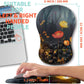 Ergonomic Mouse Pad Wrist Support with Memory Foam Massage Bulge, Carpal Tunnel Pain Relief Mousepad Wrist Rest for Mouse(12x8 inch, Midnight Forest)