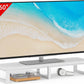 YAOHUOO 45" Large TV Riser for 32-60 inch TV, TV Riser Stand Shelf with Steel Legs, Tabletop TV Stand Riser for Home Office,White
