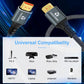 8K 4K HDMI Cable 3.3FT 2 Pack, High Speed Braided HDMI to HDMI 2.1 Cord Supports 8K@60Hz, 4K@120Hz 144Hz 48Gbps Compatible with Roku TV/PS5/HDTV/Blu-ray