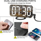 Digital Clock Large Display, LED Alarm Electric Clocks Mirror Surface for Makeup with Diming Mode, 3 Levels Brightness, Dual USB Ports Modern Decoration for Home Bedroom Decor-Black