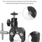SmallRig Super Clamp Mount with Mini Ball Head Mount, Hot Shoe Adapter with 1/4 Screw for LCD Field Monitor, LED Lights, Flash, Microphone, for Gopro, for DJI Action 2, for Insta360