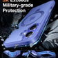 TORRAS Magnetic for iPhone 16 Case with Stand, Built-in Stand Compatible with MagSafe, 3X Military-Grade Protection, Translucent Slim Phone Case for iPhone 16 6.1'', Matte Blue