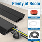 Eapele 10 ft Floor Cord Cover Heavy Duty Cable Protector, Easy to Unroll, Prevent Trip Hazard for Home Office or Outdoor Settings (Black - 2pcs)