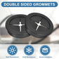 uxcell 4Pcs Cable Cord Grommet, 1-3/4"(45mm) Rubber Desk Grommets Wire Pass Through Hole Cover with Marked Cable Ties for Home Office Cable Wire Protection, Black