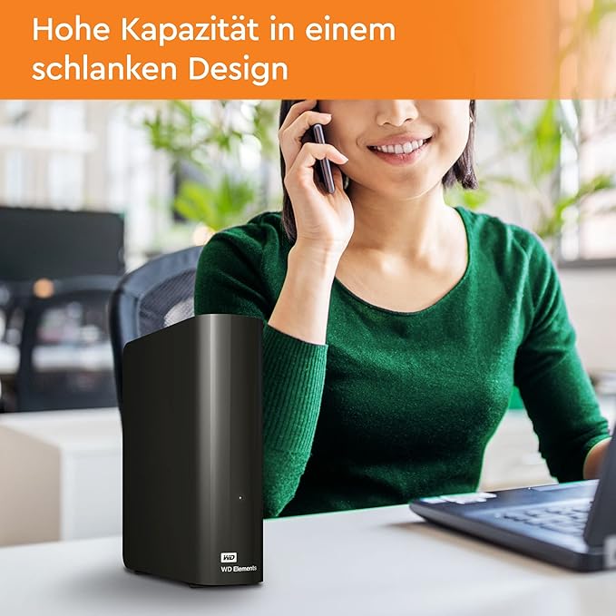 WD 6 TB Elements Desktop External Hard Drive - USB 3.0, Black