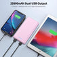 Portable Charger Power Bank 26800mah,Ultra-High Capacity Safer External Cell Phone Battery Pack,2 USB Output High Speed Charging Power bank Compatible with iPhone 16/15/14/13/12 Samsung Android-Pink