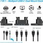 AVLT Dual 17”-38" Monitor Arm Desk Mount with 17" Laptop Tray and USB-C Docking Station, HDMI 4K60Hz, USB-A 5Gbps, Ethernet, 100W PD, Fits Two Flat/Curved Monitor - Black