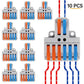 10PCS Lever Wire Connectors, Quick Wiring Cable Connectors, Compact Push-in Conductor Terminal Block (10PCS 2 in 6 Out)