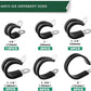 46PCS Cable Clamps Assortment Kit,Stainless Steel Rubber Coated Cushioned Insulated Cable Clamp,Automotive Wire Clamps,Pipe Clamps,Metal Clamp in 6 Sizes—1/2'' 1'' 1-1/4'' 1-1/2'' 1-3/4'' 2''