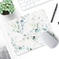 ITNRSIIET Mouse Pad with Stitched Edge Premium Textured Smooth Precise Operation Waterproof Washable Non-Slip Rubber Base Desktop Protection Mat, 10.2×8.3×0.12 inches, Leaves and Branches