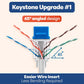 Everest 45° Angled RJ45 Cat6A Keystone Jacks 20-Pack in Blue - Slim Profile Female RJ45 Connectors - Cat 6A Keystone Jack - Compatible with 45° Angled Speed Termination Tool - 45Term (B0BL3GS7ZY)