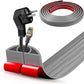 Floor Cord Cover Self Adhesive Cord Hider,10FT Cable Management, Extension Strip Protector for Wires, Prevent Cable Trips for Offices, Gyms, Exhibitions Cavity:0.51"(W) x 0.3"(H) Gray Wood