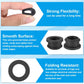 PATIKIL 17mm / 11/16 Inch Drill Hole,1/2 Inch ID Rubber Grommets, 12Pcs Top Hat Grommet for Wiring Eyelet Ring Gasket Automotive Firewall Cable Hole Plugs Wires Protection, Black