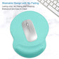 ITNRSIIET Ergonomic Mouse Pad with Gel Wrist Support Small Wrist Rest Smooth Surface Non-Slip PU Base Comfortable Office Supplies Pain Relief, 8.7 x 7.2 inches, Green