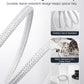 SURAIELEC 1FT Extension Cord, 360° Rotating Flat Plug Extension Cord Flat Wall Plug with 3 Outlets, White Braided Flat Cord for Indoor Use, Compact Areas, 16/3C SPT, ETL Listed, 2 Pack