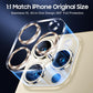 UniqueMe Compatible for 3 Pack iPhone 15 Pro/iPhone 15 Pro Max Camera Lens Protector, [Drop Protection] [Case Friendly] 9H Tempered Glass Camera Cover Screen [2023 New Version]- Gold