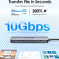 LENTION 6-in-1 USB C Hub Dock with a 4K @60HZ HDMI Display, 4 XUSB-C 3.2 Gen 2, 10 Gbps, PD 100W Charging and for iPhone15 Series, New MacBook Pro, Mac Air, More (CE33, Space Gray)