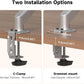 Suptek Single Monitor Mount Stand,Gas Spring Monitor Arm Desk Mount Fully Adjustable for 17 20 22 23 24 26 27 inch Monitors Weight Capacity up to 13.2 lbs (Silver)