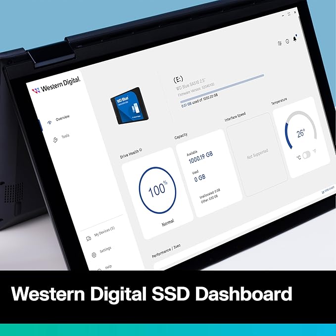 Western Digital 250GB WD Blue SA510 SATA Internal Solid State Drive SSD - SATA III 6 Gb/s, 2.5"/7mm, Up to 555 MB/s - WDS250G3B0A