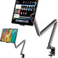 KU XIU Aluminum Alloy Tablet Stand for Desk, Adjustable Foldable Arm Holder Mount Compatible with iPad 10/9th, iPad 13/12.9/11'' Pro Air Mini, Portable Monitor 7-15.6'', Samsung Galaxy Tab S9/FE/A9/S6