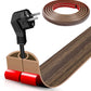 Floor Cord Cover Self Adhesive Cord Hider,10FT Cable Management, Extension Strip Protector for Wires, Prevent Cable Trips for Offices, Gyms, Exhibitions Cavity:0.3"(W) x 0.28"(H) Wood Walnut
