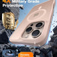 TORRAS Magnetic Shockproof for iPhone 16 Pro Max Case, [4X Military-Grade Protection] [Compatible with MagSafe] Translucent Desert Titanium White | Magnetic, Shockproof, Translucent