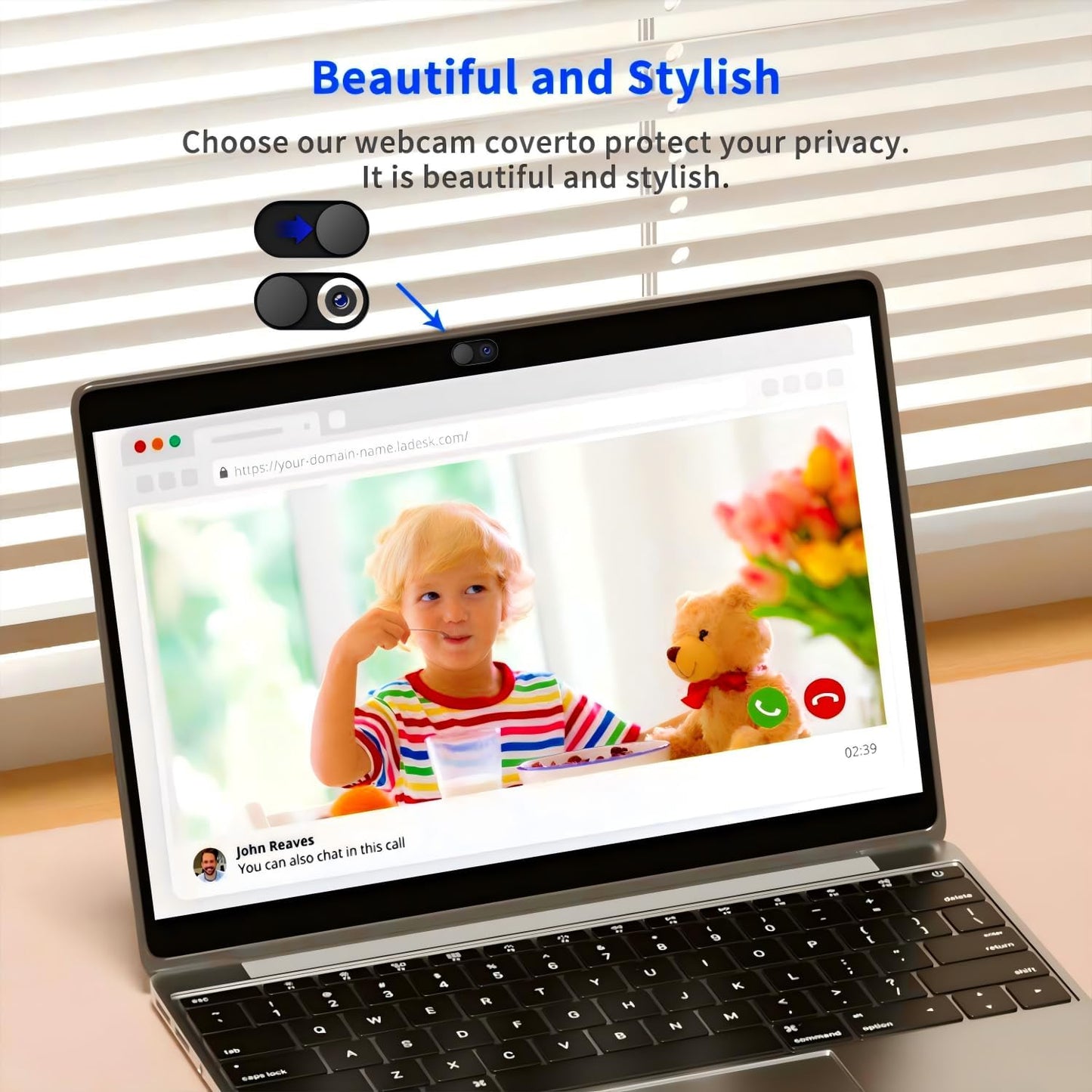 Metal Webcam Cover Slide [2 Pack Black], 0.022in Camera Cover for Laptop Computer, MacBook Pro/Air iMac iPad Tablet iPhone 16/15/14/13/12 Plus, Web Camera Blocker Protect Your Privacy
