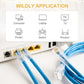 MECCANIXITY 100pcs Cat6 RJ45 Pass Through Connectors, RJ45 Connector 8P8C Gold Plated Plugs with 100pcs Green Strain Relief Boots for Solid or Stranded UTP Ethernet Cable, 1.1mm