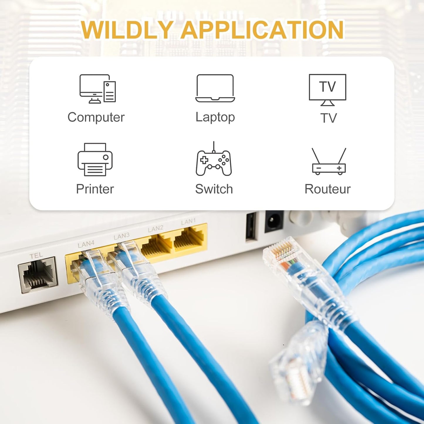 MECCANIXITY 100pcs Cat6 RJ45 Pass Through Connectors, RJ45 Connector 8P8C Gold Plated Plugs with 100pcs Black Strain Relief Boots for Solid or Stranded UTP Ethernet Cable, 1.1mm