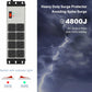 CCCEI Grey Heavy Duty Power Strip Surge Protector 20 AMP, 8 Outlets 12 Gauge Industrial Shop Garage Metal Multiple Outlets, 4 FT Extension Cord 5-15P Adapter High Amp 6-20R T-Slot 20a for Appliance
